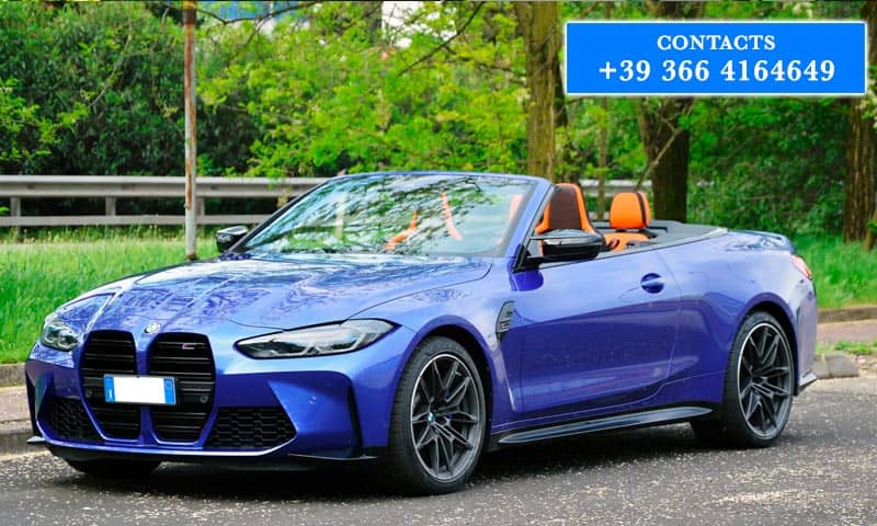 Bmw m4 cabrio rental Malpensa Airport Milan Italy