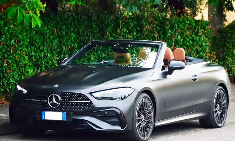 Mercedes CLE convertible car rental in Florence Italy