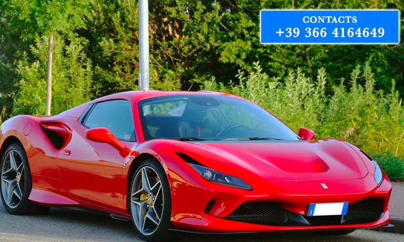 Ferrari F8 Spider rental Lake Como Italy