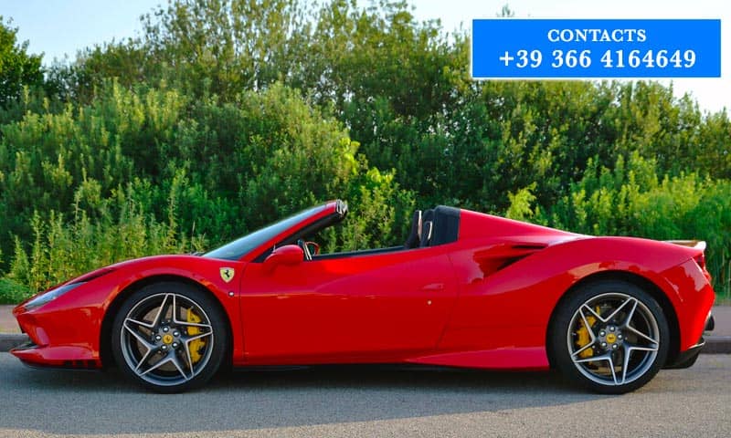 Ferrari F8 Spider rental Venice italy