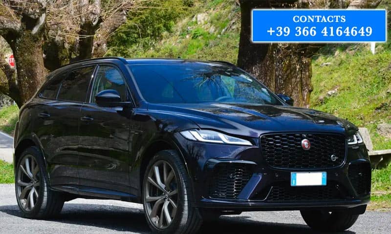 Jaguar rental in Florence Italy