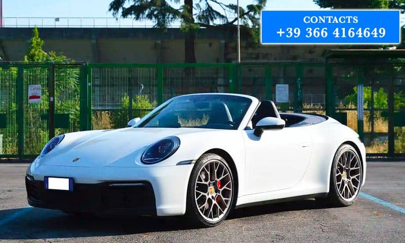 Porsche 992 rental in Peretola Airport Florence Italy